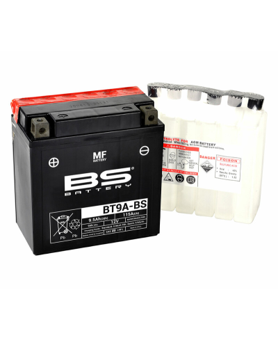 Batterie BS BATTERY sans entretien avec pack acide - BT9A-BS