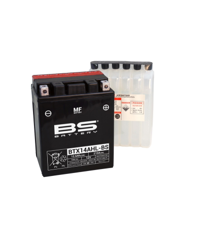 Batterie BS BATTERY sans entretien avec pack acide - BTX14AHL-BS
