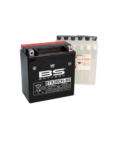 Batterie BS BATTERY sans entretien avec pack acide - BTX20CH-BS