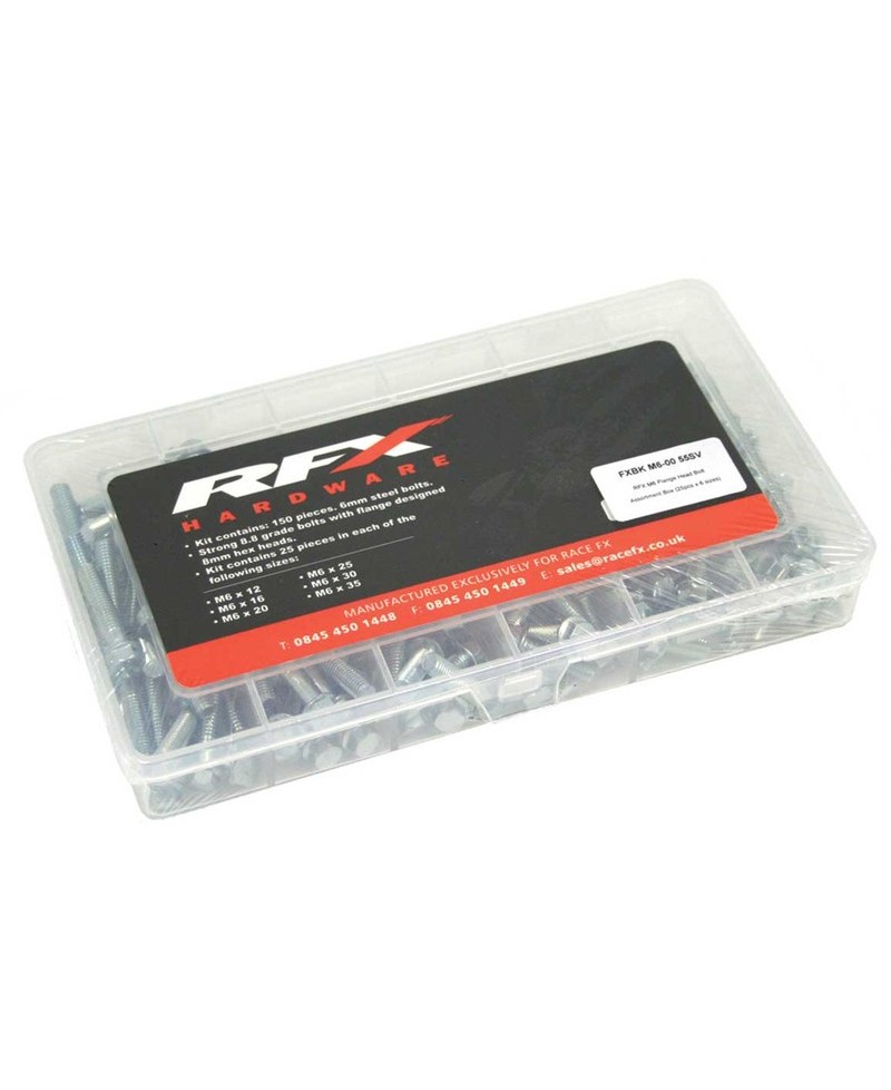 Assortiment de boulons à bride RFX tête hexagonale M6 - 25 x 6 tailles