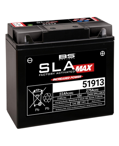 Batterie BS BATTERY SLA Max sans entretien activé usine - 51913