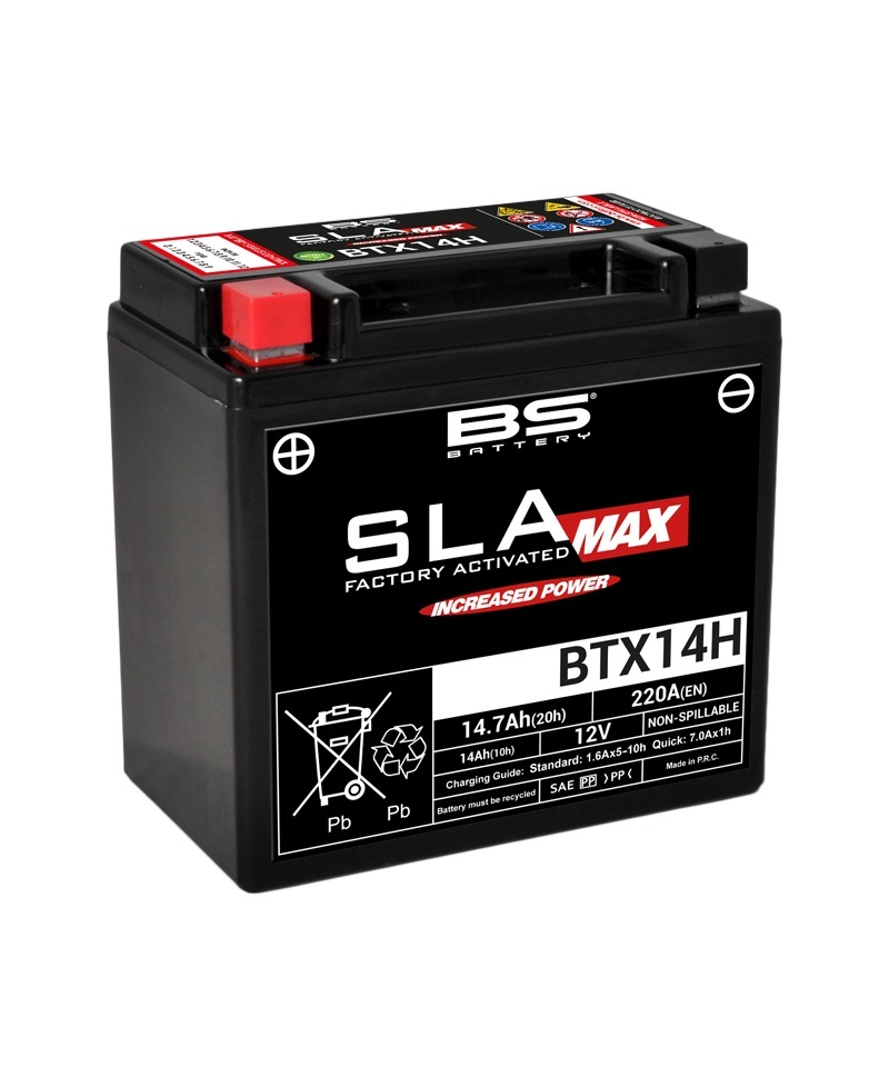 Batterie BS BATTERY SLA Max sans entretien activé usine - BTX14H