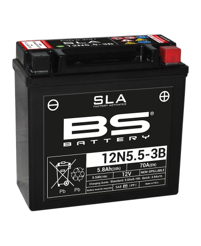 Batterie BS BATTERY SLA sans entretien activé usine - 12N5.5-3B