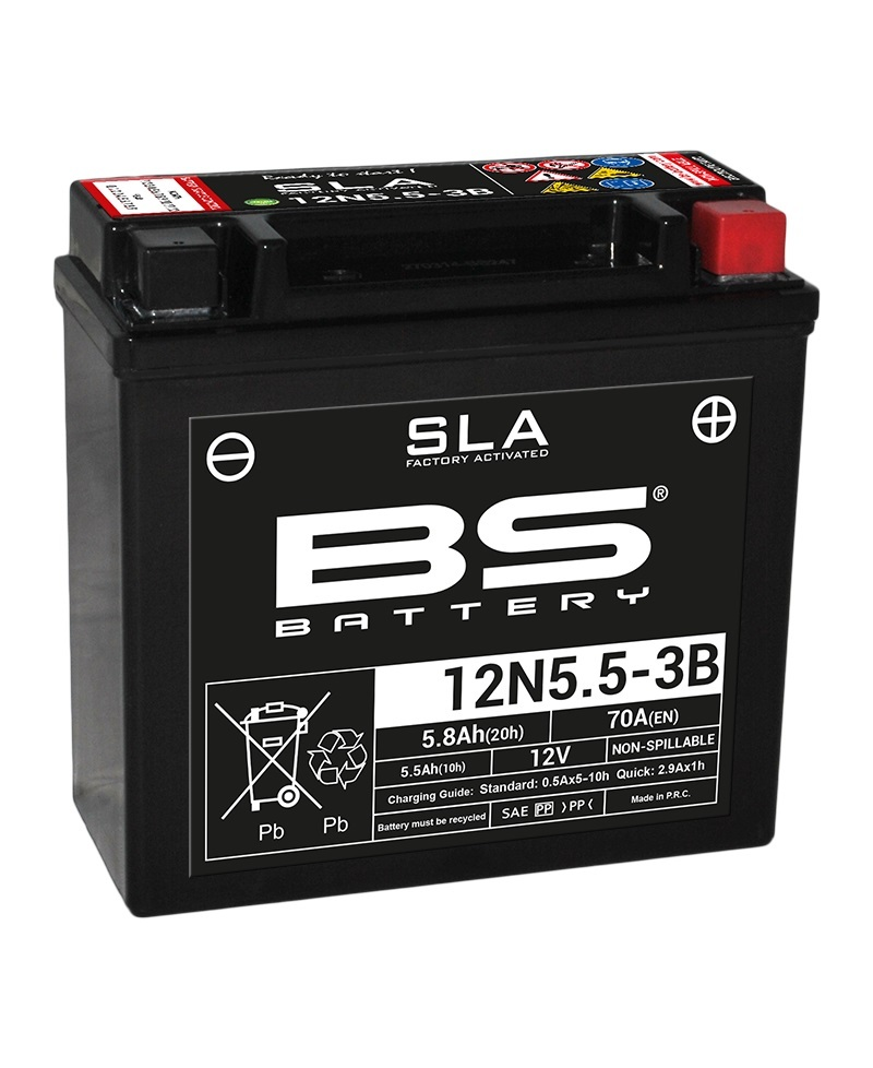 Batterie BS BATTERY SLA sans entretien activé usine - 12N5.5-3B