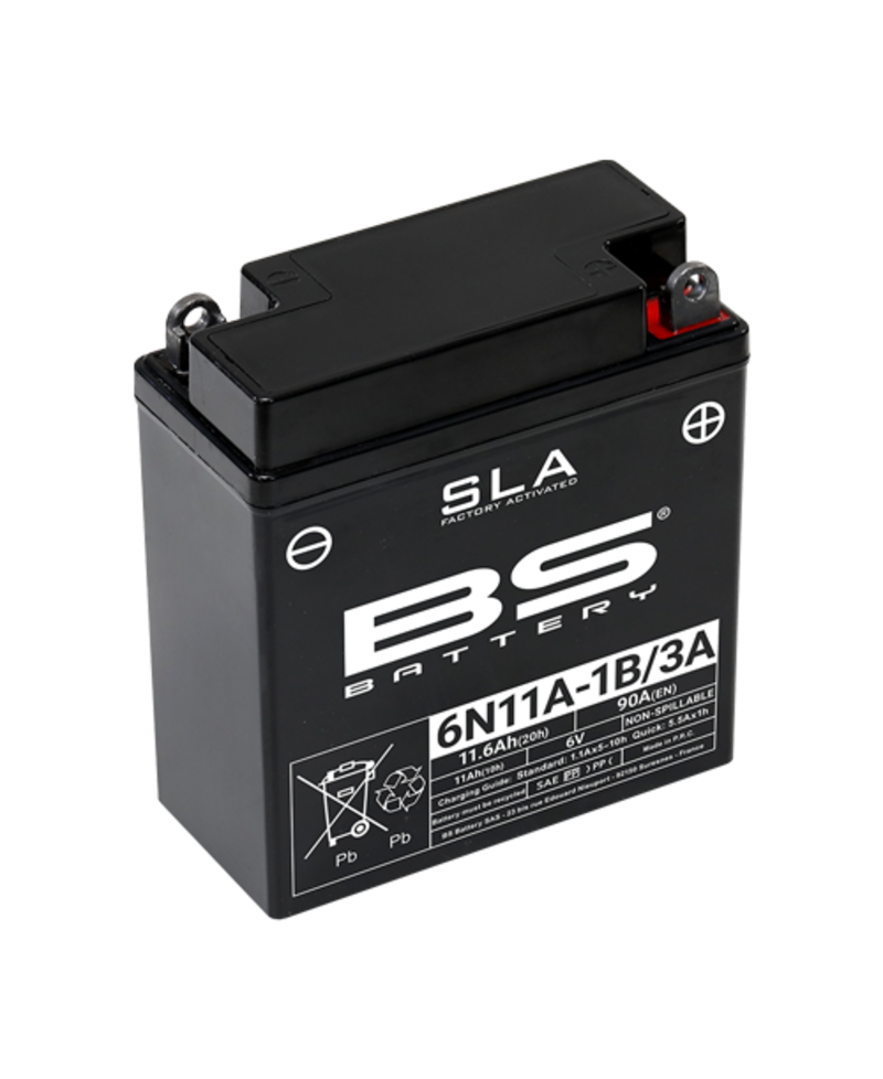 Batterie BS BATTERY SLA sans entretien activé usine - 6N11A-1B/3A
