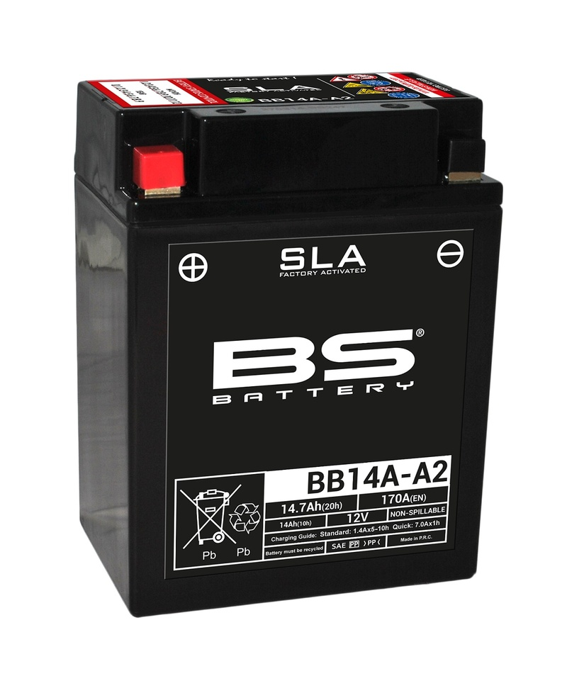 Batterie BS BATTERY SLA sans entretien activé usine - BB14A-A2