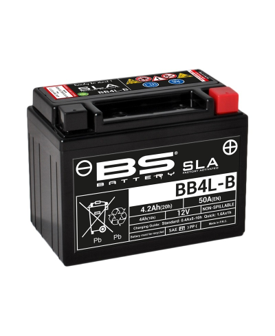 Batterie BS BATTERY SLA sans entretien activé usine - BB4L-B