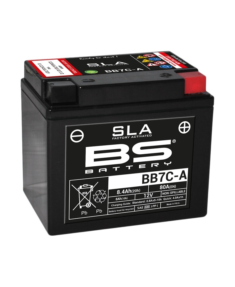 Batterie BS BATTERY SLA sans entretien activé usine - BB7C-A