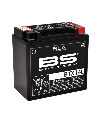 Batterie BS BATTERY SLA sans entretien activé usine - BTX14L