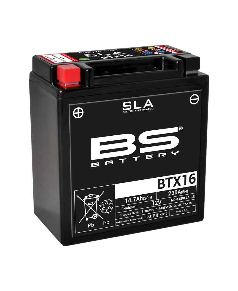 Batterie BS BATTERY SLA sans entretien activé usine - BTX16