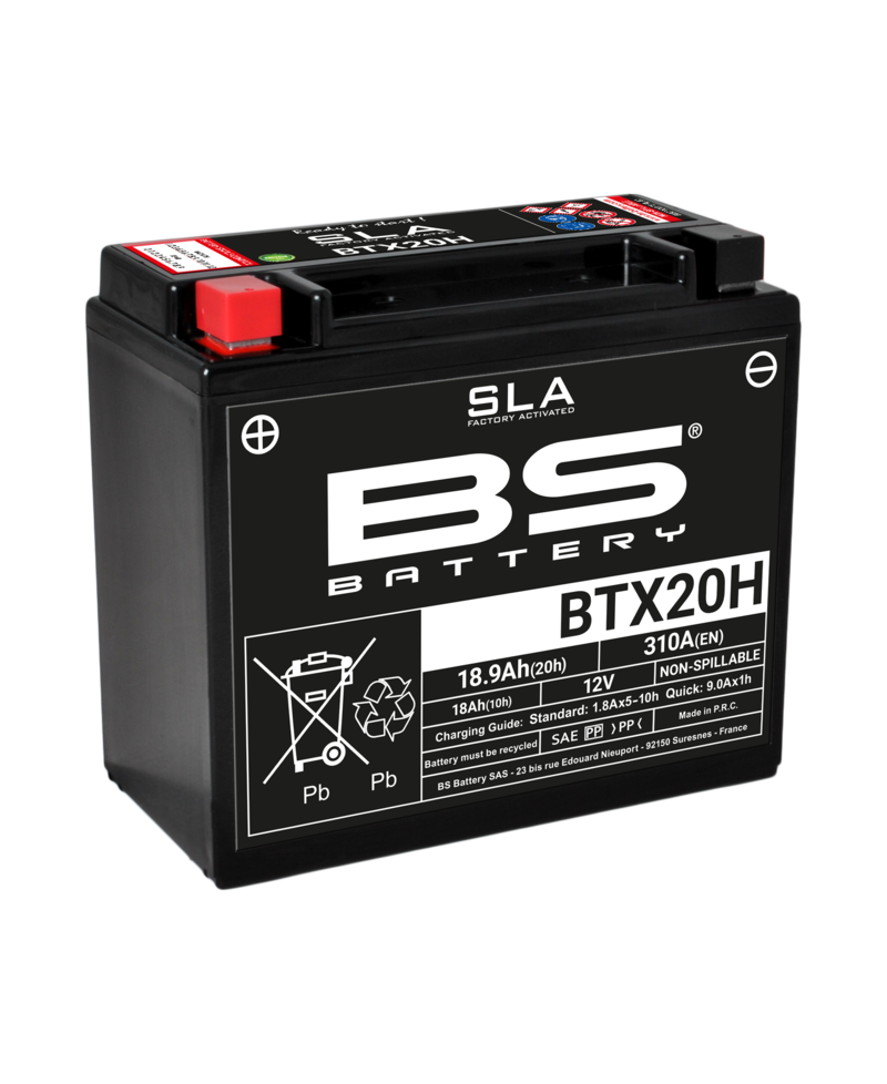 Batterie BS BATTERY SLA sans entretien activé usine - BTX20H