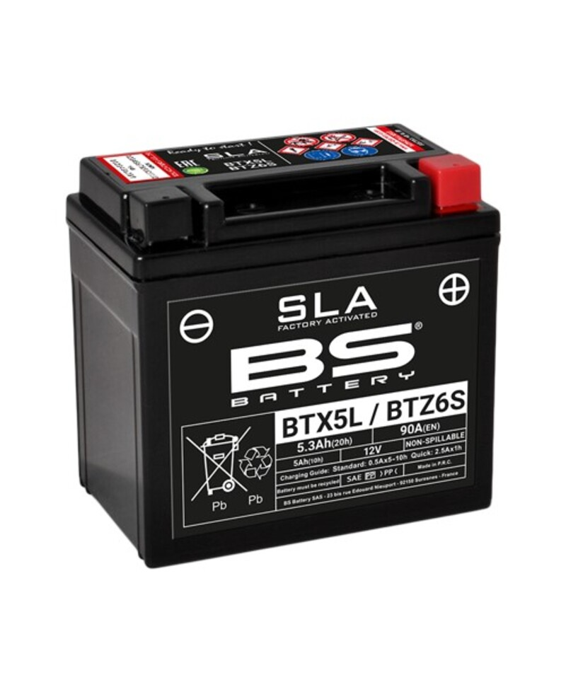 Batterie BS BATTERY SLA sans entretien activé usine - BTX5L / BTZ6S