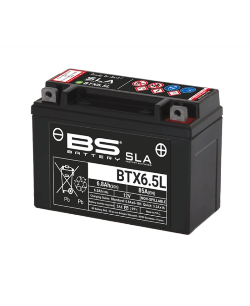 Batterie BS BATTERY SLA sans entretien activée usine - BTX6.5L