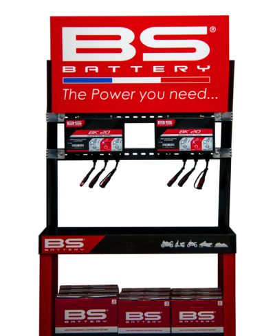 Kit présentoir BS BATTERY + deux chargeurs BK20
