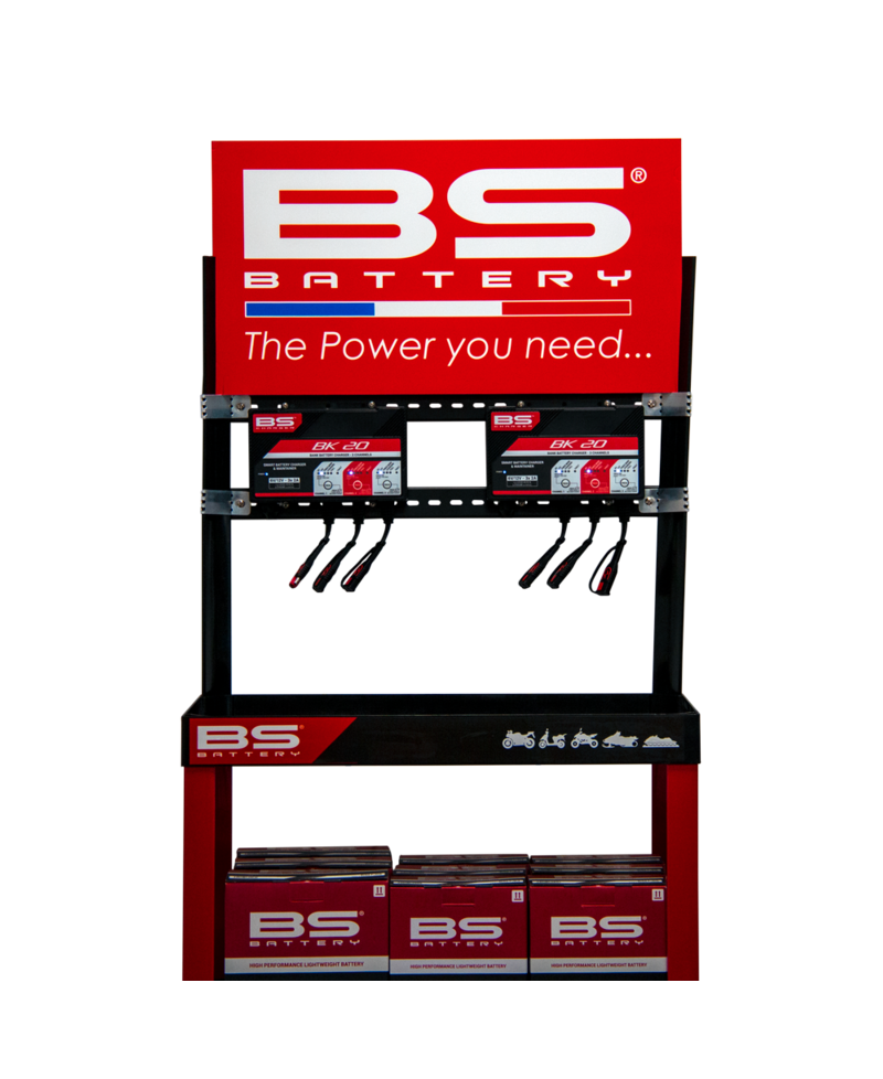 Kit présentoir BS BATTERY + deux chargeurs BK20
