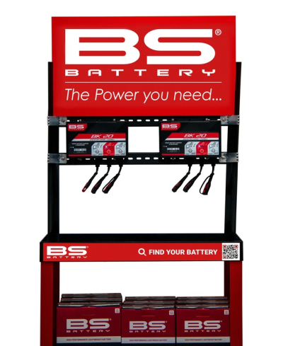 Kit présentoir BS BATTERY + un chargeur BK20