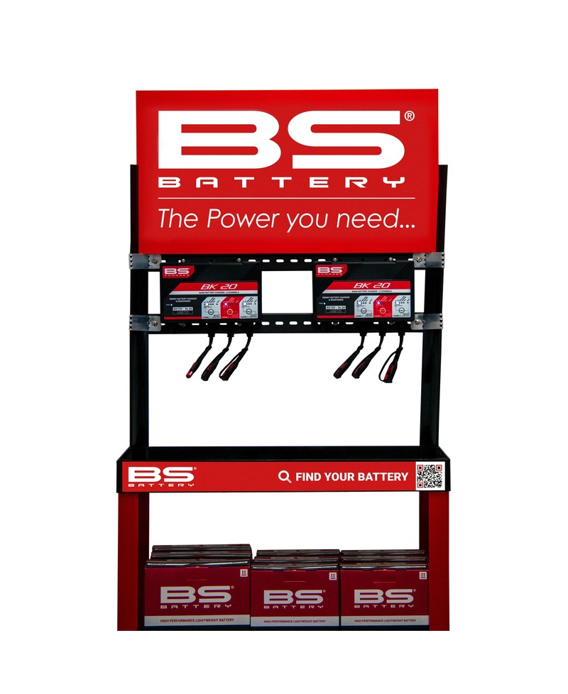 Kit présentoir BS BATTERY + un chargeur BK20