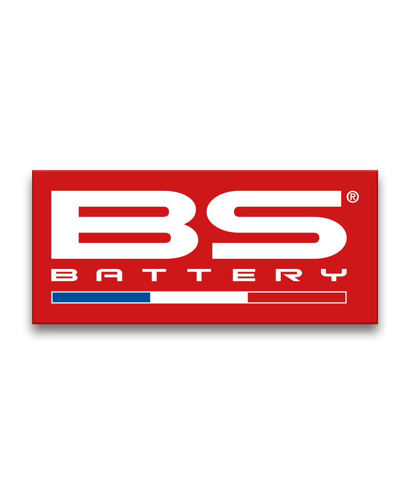 Sticker BS BATTERY drapeau français - rouge 300x131mm