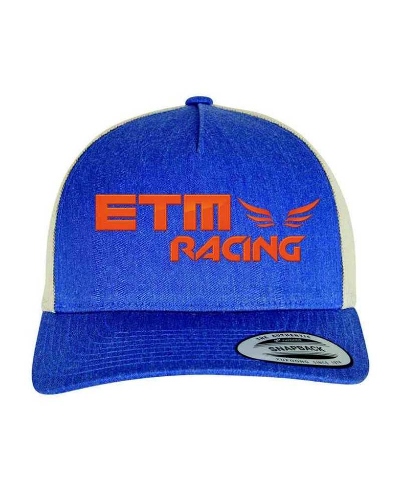 Casquette trucker retro bicolore - FL6506T - U - BLEU / BEIGE - ETM RACING