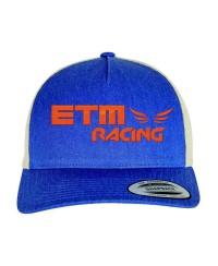 Casquette trucker retro bicolore - FL6506T - U - BLEU / BEIGE - ETM RACING
