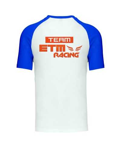 T-shirt bicolore - K330 - 2XL - Blanc/Royal Bleu - ETM RACING