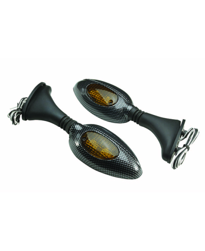 RETRO UNIVERSEL TUN'R* F1 ITALIEN FIXATION SUR CARENAGE CARBONE AVEC CLIGNOTANT* (PR)