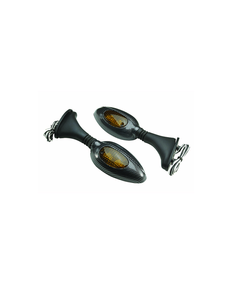 RETRO UNIVERSEL TUN'R* F1 ITALIEN FIXATION SUR CARENAGE CARBONE AVEC CLIGNOTANT* (PR)