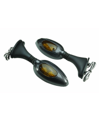 RETRO UNIVERSEL TUN'R* F1 ITALIEN FIXATION SUR CARENAGE CARBONE AVEC CLIGNOTANT* (PR)