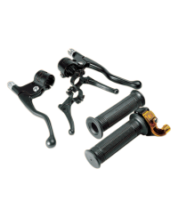 KIT LEVIER/POIGNEE/DECOMPRESSEUR/STARTER CYCLO TUN'R MINI TARGA NOIR