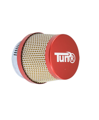 FILTRE A AIR TUN'R D28-35 CONIQUE GRILLE DROIT ROUGE/CHROME