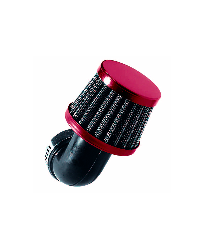 FILTRE A AIR TUN'R D28-35 CONIQUE KN PM COUDE 90° ROUGE