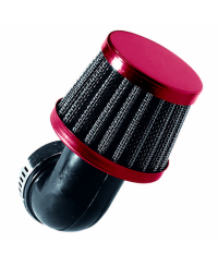 FILTRE A AIR TUN'R D28-35 CONIQUE KN PM COUDE 90° ROUGE