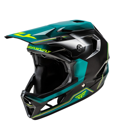 Casque enfant vélo FLY RACING Rayce Repeat - noir/Teal/Hi-Vis