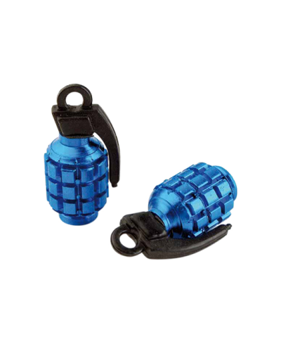CAPUCHON/BOUCHON VALVE TUN'R GRENADE BLEU (X2)