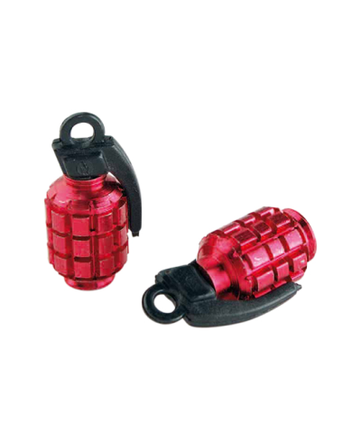 CAPUCHON/BOUCHON VALVE TUN'R GRENADE ROUGE (X2)