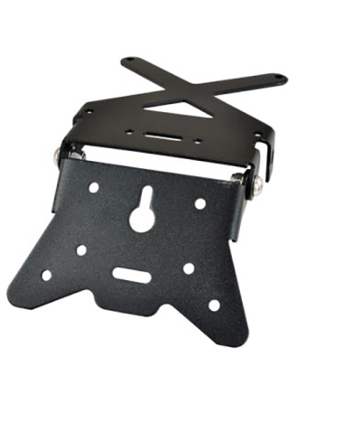 SUPPORT DE PLAQUE D IMMATRICULATION ORIENTABLE TUN'R ALUMINIUM NOIR