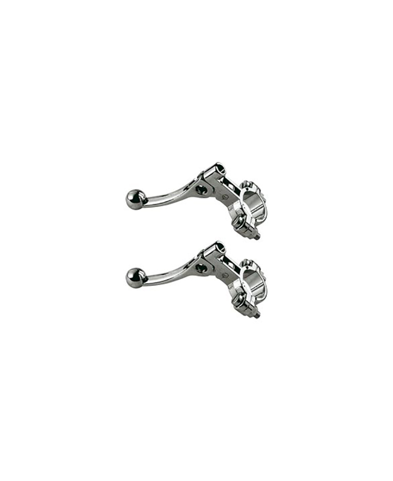 LEVIER DECOMPRESSEUR/STARTER CYCLO TUN'R CHROME METAL (X2)