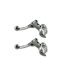 LEVIER DECOMPRESSEUR/STARTER CYCLO TUN'R CHROME METAL (X2)