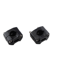 PONTET REHAUSSE GUIDON MECABOITE/MOTO TUN'R NOIR POUR GUIDON 22.2/28.6MM (X2)