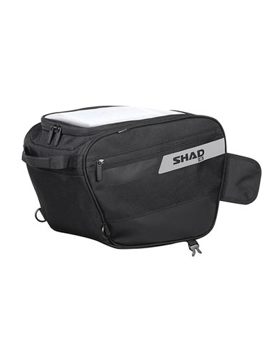 SACOCHE TUNNEL SCOOTER/MAXI SCOOTER SHAD - NOIR AVEC REFLECHISSANT - 27X26X38 CM