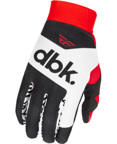 Gants FLY RACING Pro Lite DBK - noir/blanc/rouge - Taille XXL