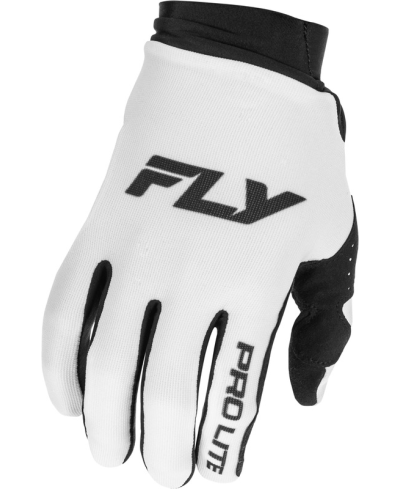 Gants FLY RACING Pro Lite - blanc/noir - Taille XXL
