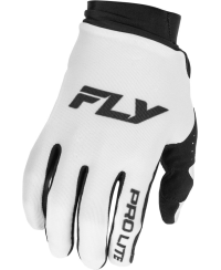 Gants FLY RACING Pro Lite - blanc/noir - Taille XXL