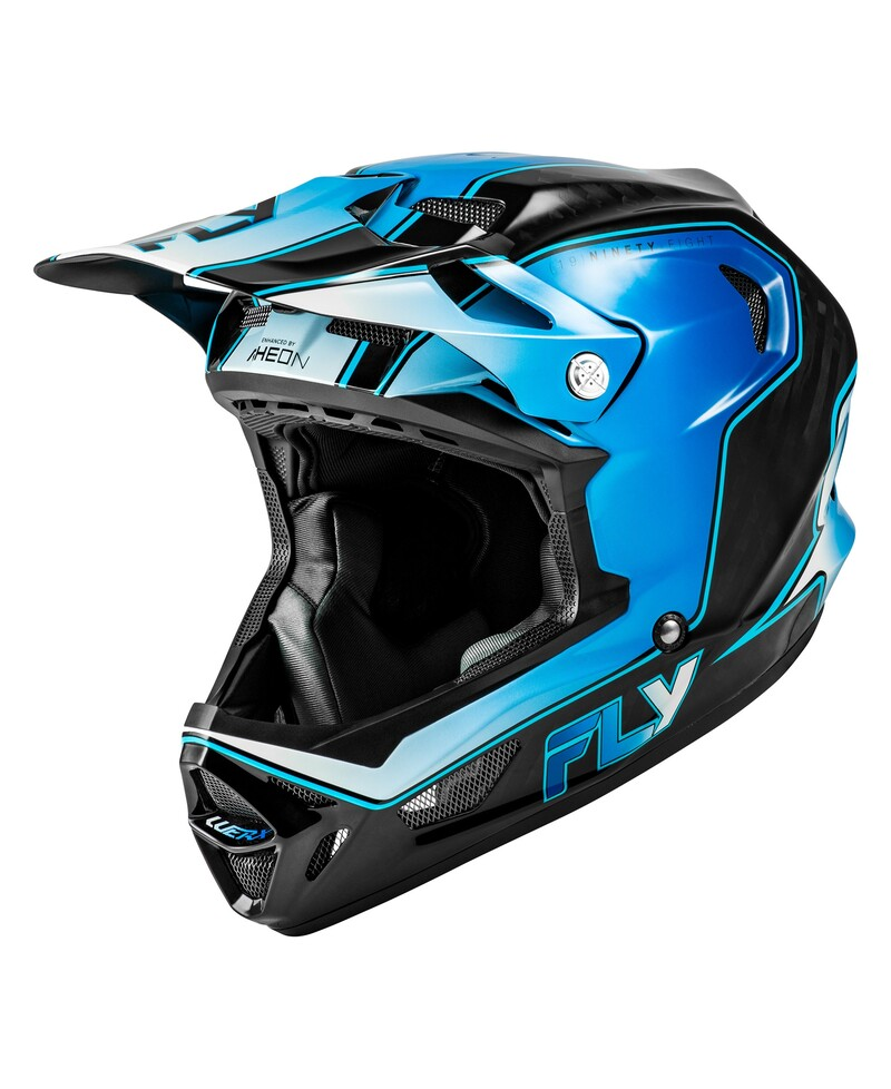 Casque velo FLY RACING Werx-R Carbon Flow - bleu/blanc - S