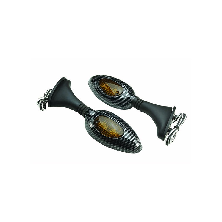 RETRO UNIVERSEL TUN'R* F1 ITALIEN FIXATION SUR CARENAGE CARBONE AVEC CLIGNOTANT* (PR)