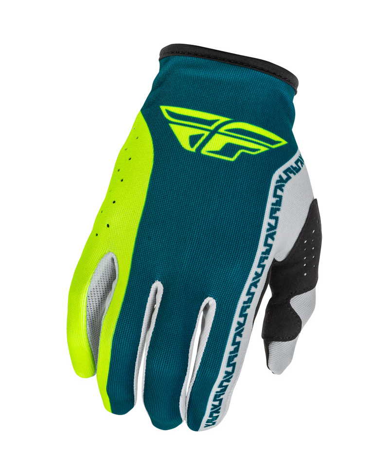 Gants FLY RACING Lite - gris/Lime/Teal - Taille XXL