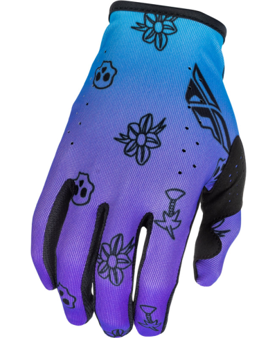 Gants enfant FLY RACING Lite Outline Special Edition - violet/bleu/noir - Taille YS