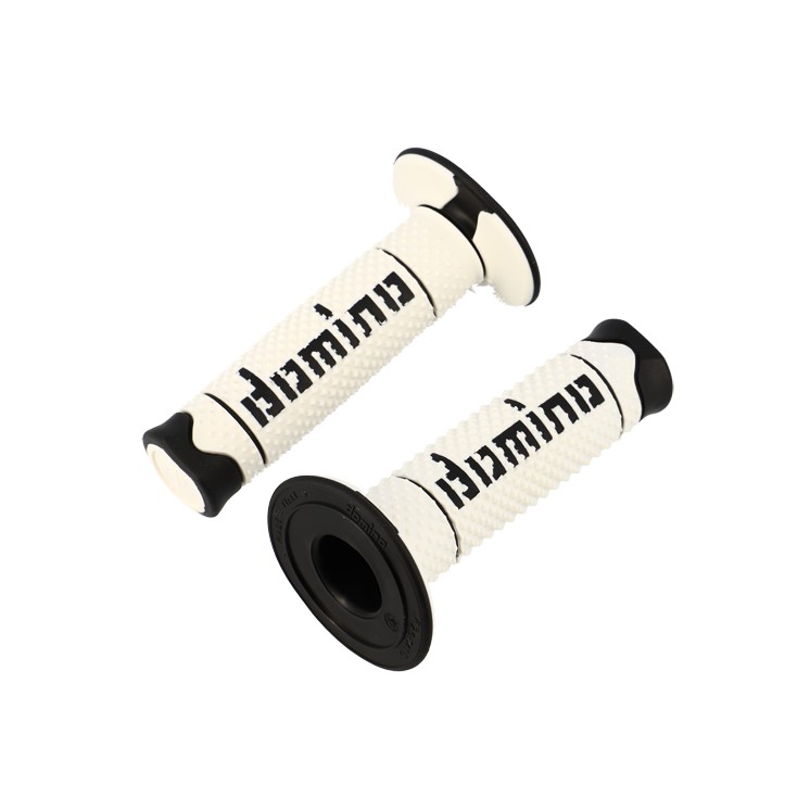 REVETEMENT/POIGNEE DOMINO A260 CROSS/ENDURO BLANC/NOIR (PR) 120MM