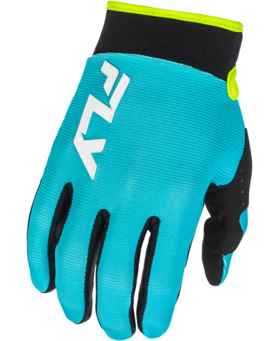Gants enfant FLY RACING F-16 - Aqua/noir/blanc - Taille YM