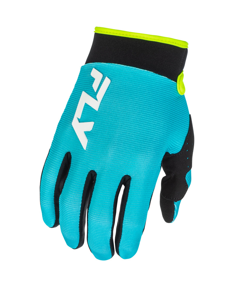 Gants enfant FLY RACING F-16 - Aqua/noir/blanc - Taille YL